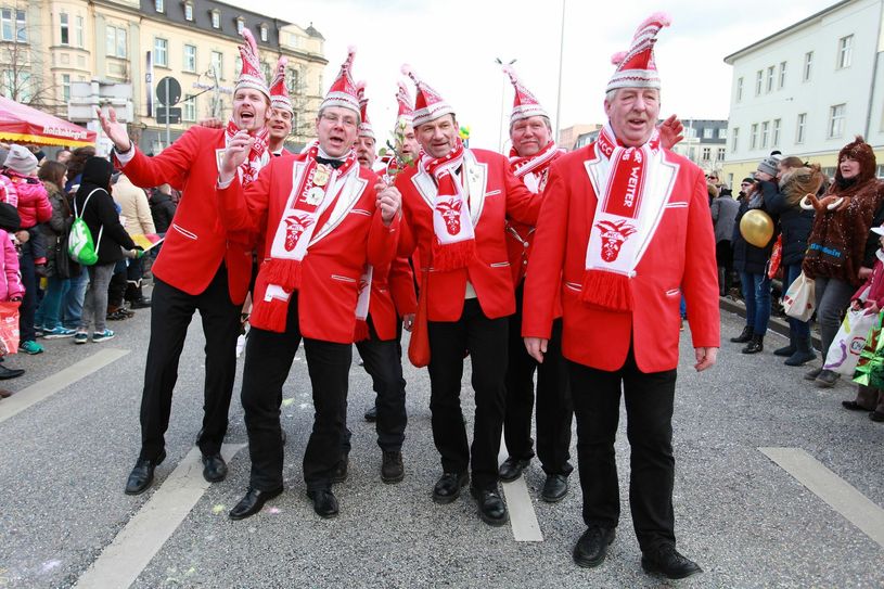 Stammgäste beim Zug der fröhlichen Leute sind die Mitglieder des Welzower Carneval Club. Foto: WCC/Franke