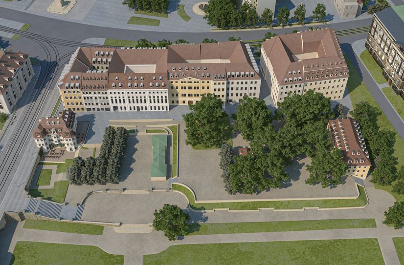 So könnte die Bebauung des Königsufers aussehen.
