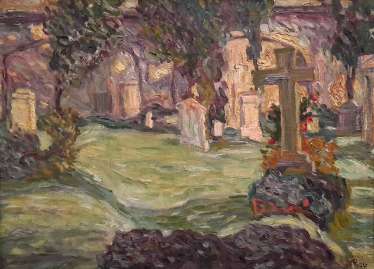 Mach Pechstein, 1906, Eliasfriedhof in Dresden (Brücke Museum Berlin).