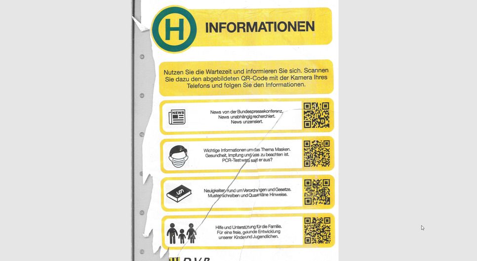 Bei diesem Aufkleber handelt es sich nicht um eine offizielle Kundeninformation der DVB. Foto: DVB