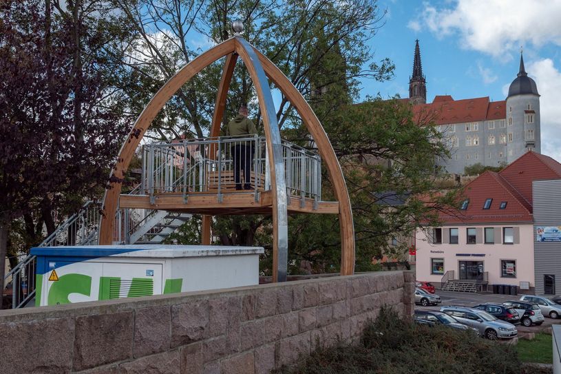 Neue Aussichtsplattform an der Altstadtbrücke. Foto: Geyer