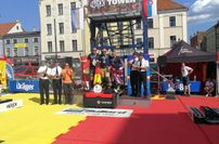 Siegerehrung Hagen Mooser auf dem Treppchen.