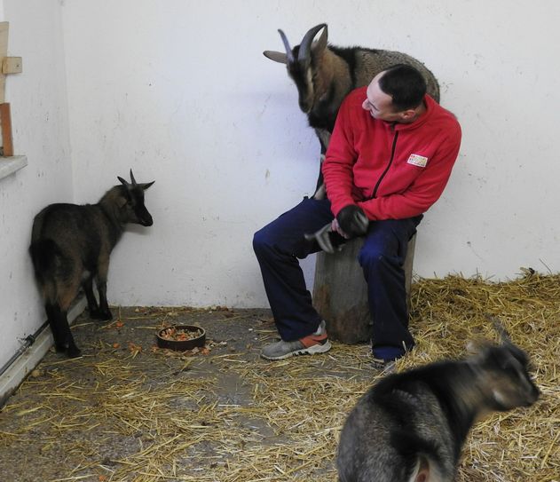 David Klose mit Anna, Bert und Carl