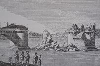 Die Zerstörung der Elbbrücke durch Napoleon 1813.