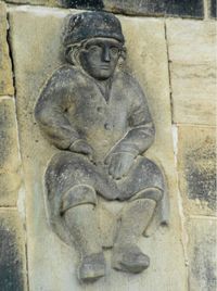 Das Brückenmännchen an der Augustusbrücke.