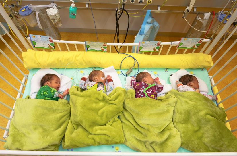 Viermal Baby-Glück auf einen Schlag gab es im August im Uniklinikum Dresden.