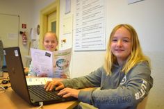 Die Nachwuchsjournalistinnen Paula und Helena arbeiten bereits fleißig an der nächsten Ausgabe von "Top Secret". Foto: spa