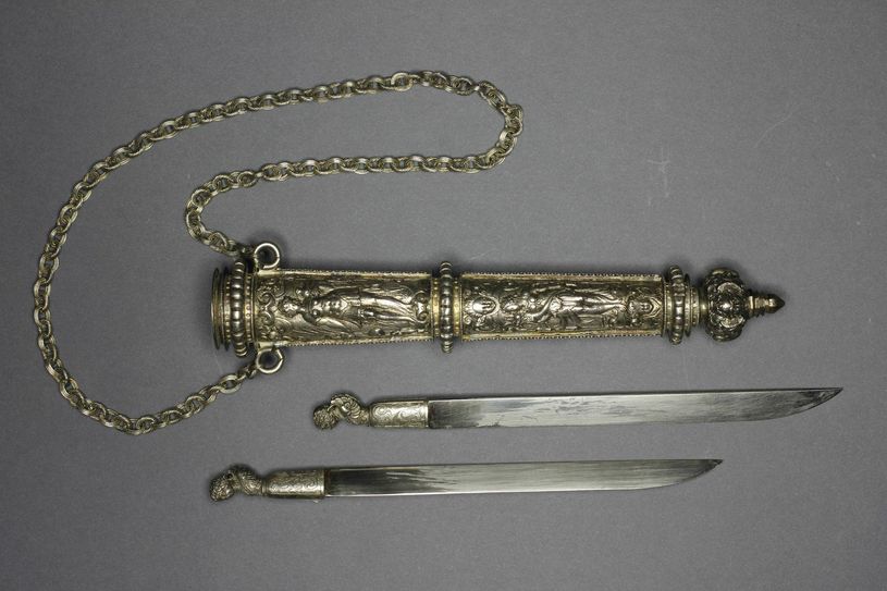 Prunkmesser aus dem Schatzfund von Eilenburg um 1600. Foto: Stefan Krabath