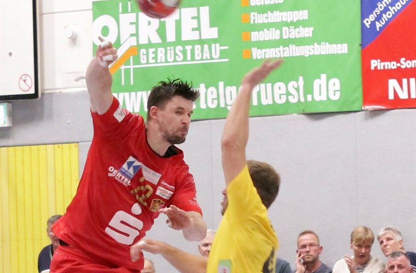 Mannschaftskapitän »Toto« Schneider erzielte sieben Treffer für Pirna.