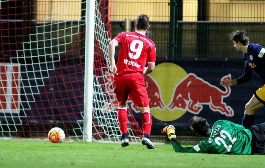 Paul-Max Walther, hier beim Ausgleichstreffer zum 1:1 gegen RB Leipzig II, soll es am Sonntag gegen den FSV Zwickau wieder richten. Foto: Zettl