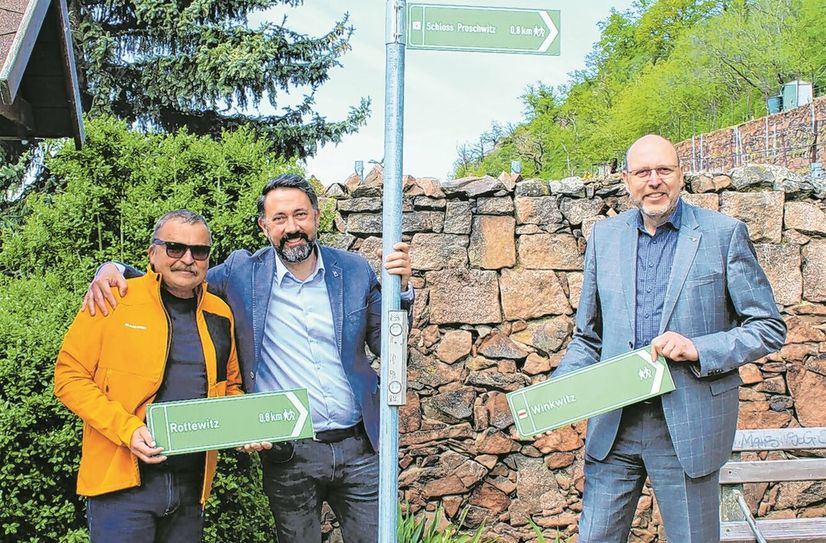 Neue Schilder sollen Meißen für Touristen attraktiver machen.