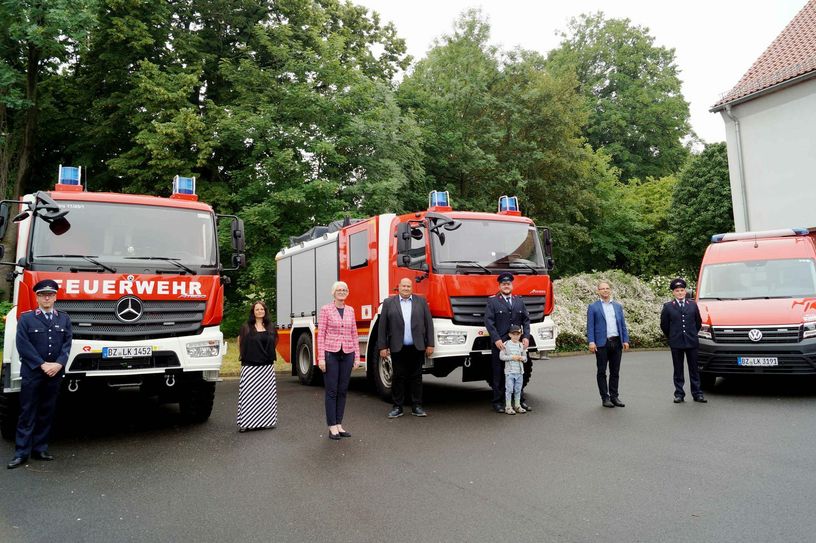 Die Städte Schirgiswalde-Kirschau und Bernsdorf sowie die Gemeinde Panschwitz-Kuckau erhielten Ende Juni neue Löschgruppenfahrzeuge. Foto: LRA Bautzen