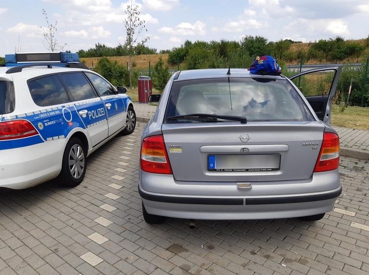 Unauffällig: Das Fahrzeug des Schleusers. Foto: Bundespolizei