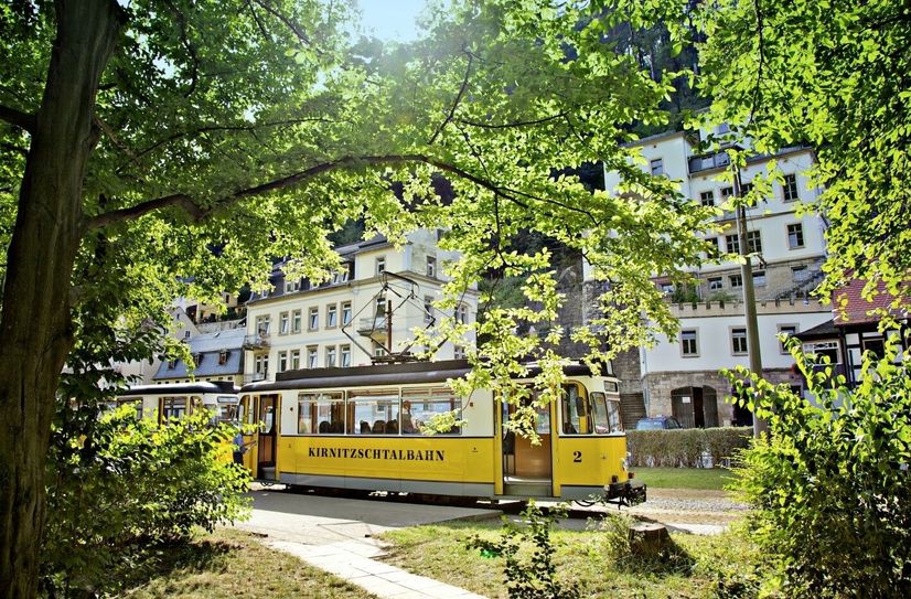 Kirnitzschtalbahn nimmt Betrieb wieder auf.