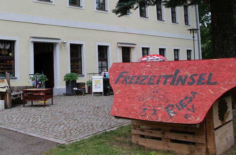 Viel los in der Freizeitinsel am Merzdorfer Teich.