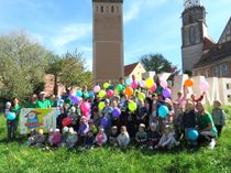 Schon die Jüngsten vom Kinderhaus Langes Gässchen sind mit Begeisterung dabei, wenn ihre Heimatstadt das 800-jährige Jubiläum begeht und Kamenz zur Festmeile wird.