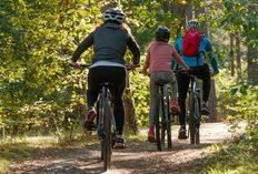 Radfahren in der Natur.