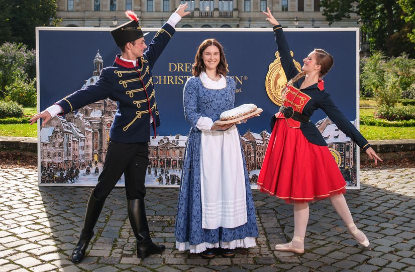 Ein ganz besonderes Nussknacker-Ballett für Stollenmädchen Nelly Köhler. Alberechtsberg wurde für Dresdens Stollenbäcker zum Weihnachtsschloss - hier wurde der neue Imagefilm gedreht.