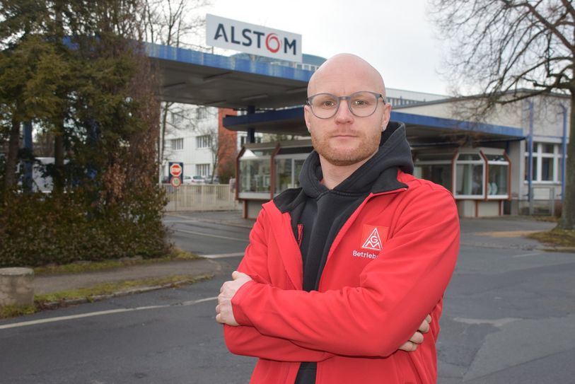 Toni Menzel, stellvertretender Betriebsratsvorsitzender Alstom Görlitz, macht sich Sorgen um die Zukunft.
