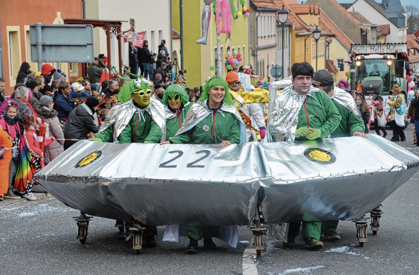 Der Strehlaer Faschingsumzug am 11. Februar, ab 14 Uhr.