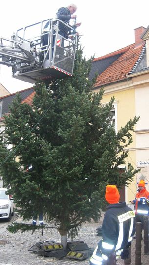 Weihnachtsbaumkugeln und Baumschmuck (kein Glas) aller Art wird gesucht, um die Wette gegen die Sparkasse am 21. Dezember zu gewinnen.   Foto: Sossna