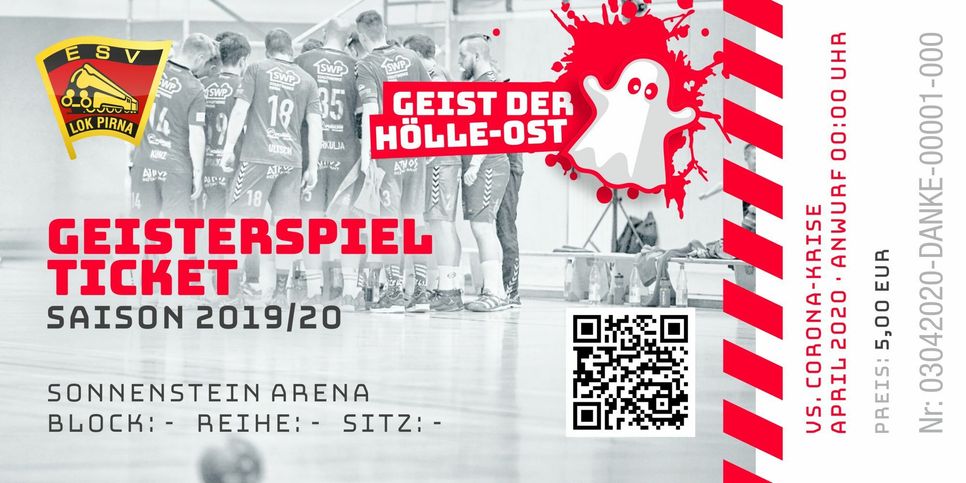 Geisterspiel-Ticket der ESV Lok. Foto: A. Reiche
