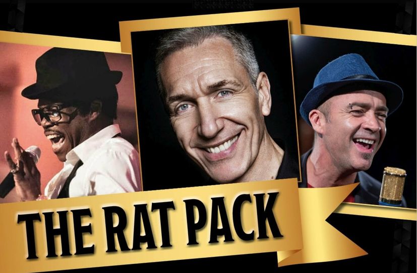 Hendrik Wager, Alvin Le-Bass und Nigel Casey singen und performen als Frank Sinatra, Dean Martin und Sammy Davis jr. in der Sachsenarena.  Foto: EPS