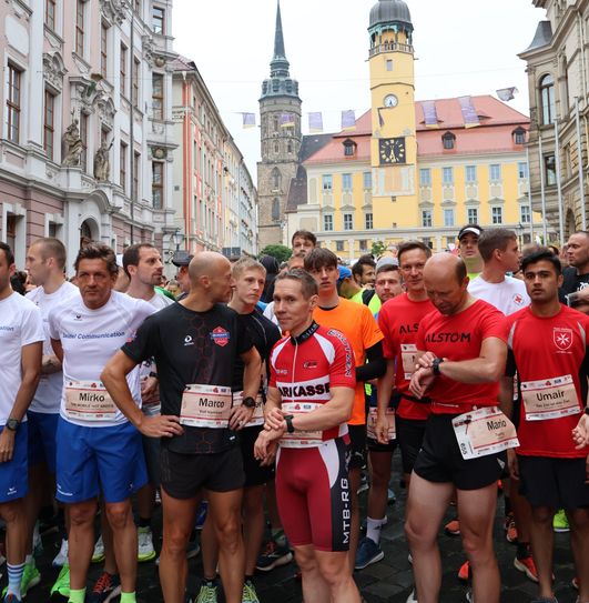 Warten auf den Start.