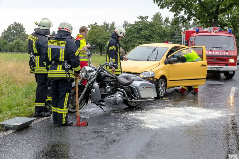 Das Rad des verletzten Radfahrers in Dohna. Foto: Marko Förster