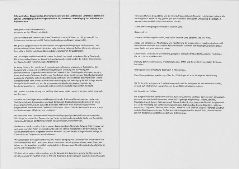 Der gesamte Wortlaut des Briefes.
