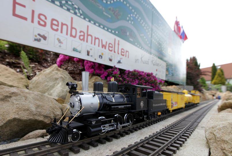 Die neue US-Dampflok »6 B-3-C Colorado & Southern« in den Eisenbahnwelten in Rathen.            Foto: D. Förster