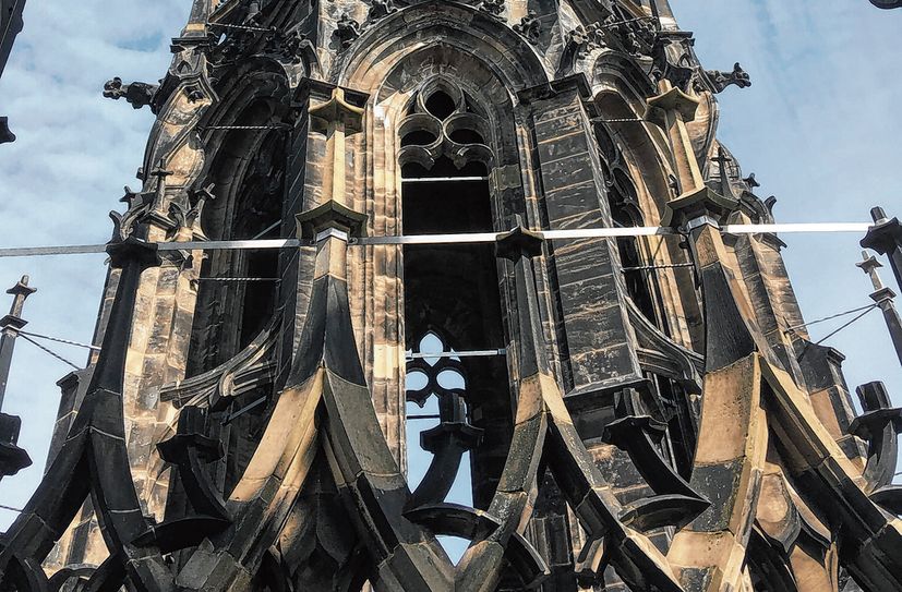 Der Westturm des Meißner Doms.