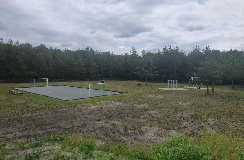 Der neue Bolz- und Spielplatz in der Seestraße in Lauchhammer-Süd.