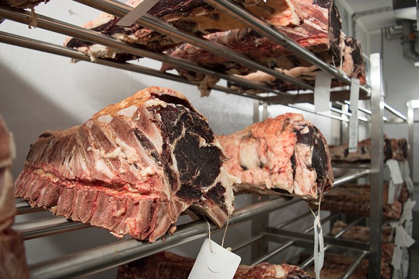 Blick in die Reifekammer. Foto: Fleischerei Richter