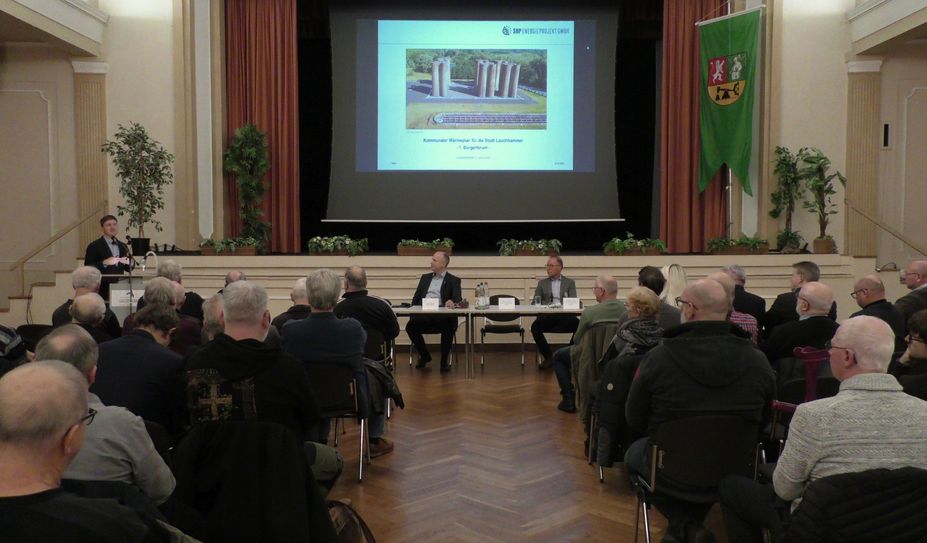 Gut besucht war das 1. Bürgerforum zur kommunalen Wärmeplanung im Kulturhaus Lauchhammer.
