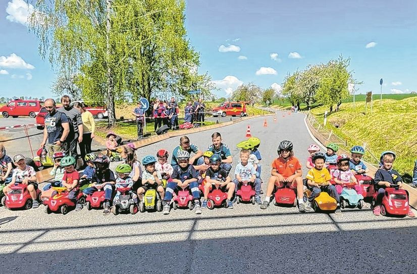 Das Bobbycar-Rennen für die Jüngsten ist immer gut besucht.