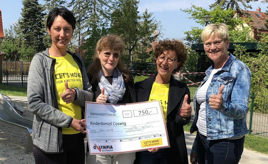 Fitness für neue Fitnessgeräte: Das Domizil in Coswig freut sich. Foto: Olympia