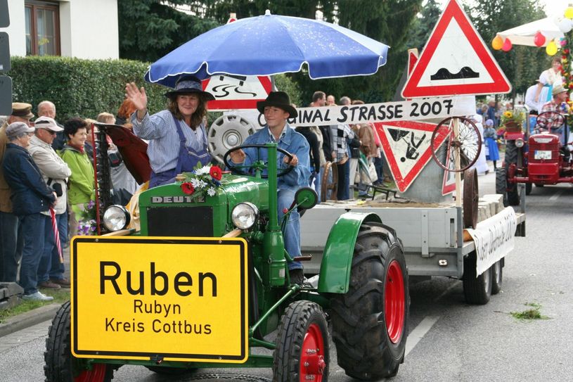 Ruben präsentierte sich in der Vergangenheit immer wieder beim Festumzug im Rahmen des Heimatfestes (Aufnahme aus 2010). In diesem Jahr feierte das Dörfchen seinen 700. Geburtstag. Foto: Archiv / jho