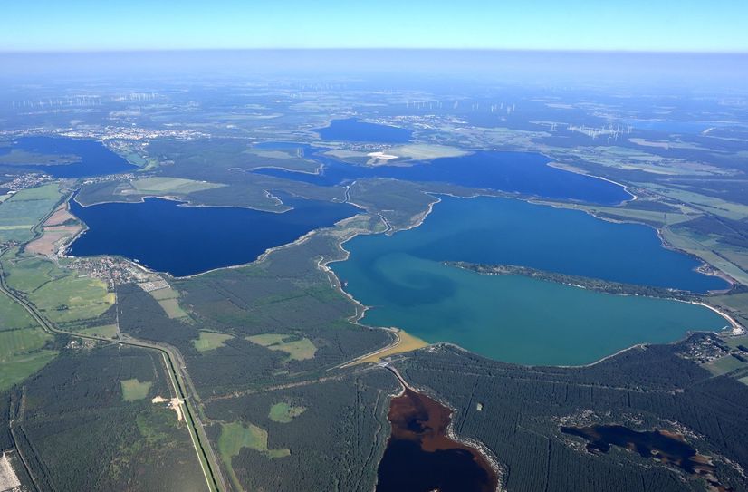 Blick ins Lausitzer Seenland mit allen fünf Seen.