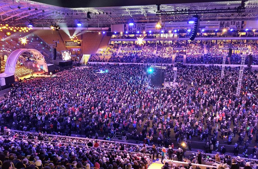 Das Rudolf-Harbig-Stadion ist seit 2015 die Location für das große Adventskonzert.