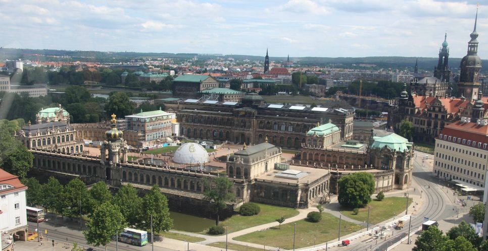 Spektakulärer Blick auf Dresden