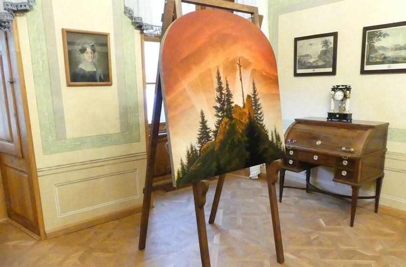 In diesem Salon des Tetschener Schlosses hing ursprünglich der "Tetschener Altar" von Caspar David Friedrich.