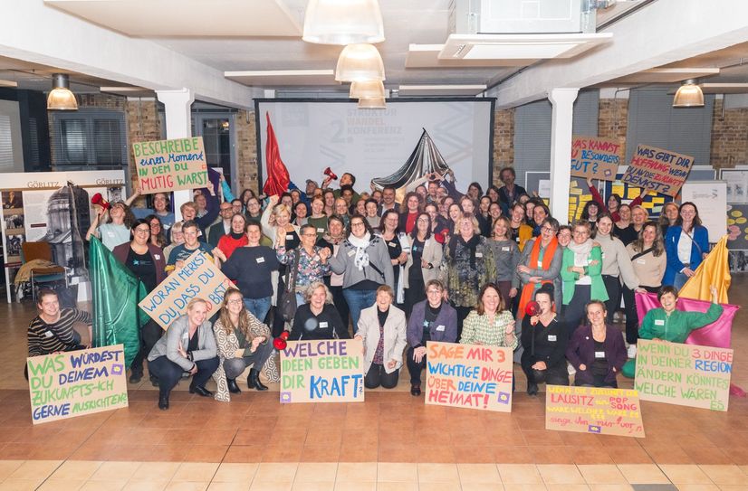 Die Konferenzteilnehmer setzen sich aktiv für Geschlechtergerechtigkeit im Strukturwandel der Lausitz ein.