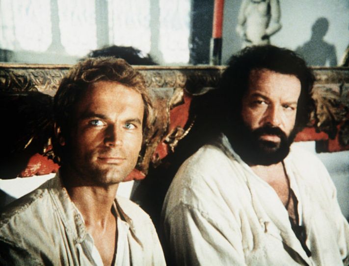 Terence Hill und Bud Spencer flimmern am 8. Juli über die Kino-Leinwand an der Krabatmühle. Foto: Capital Films