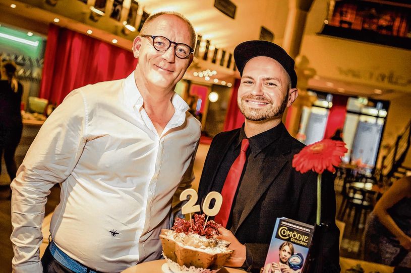 Geschäftsführer der Comödie Dresden Olaf Maatz (li.) und  der künstlerischer Leiter Christian Kühn. Foto: Robert Jentzsch