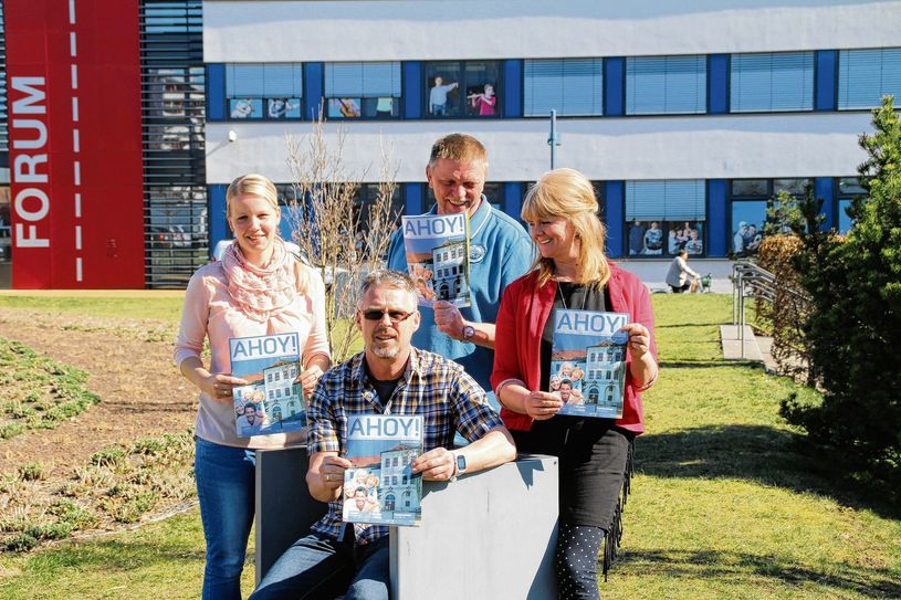 Die „Macher“ vom WochenKurier, die maßgeblich an der Gestaltung der „AHOY“ mitgewirkt haben, v.l.: Sandra Hempe, Ralf Nitsche, Detlef Pötschick und Astrid Kumm.