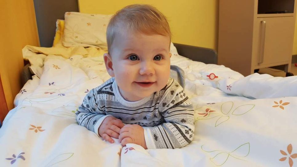 Die sechs Monate alte Katharina leidet an einer lebensbedrohlichen Erkrankung. Nur eine Stammzellenspende kann ihr Leben retten. Foto: pm