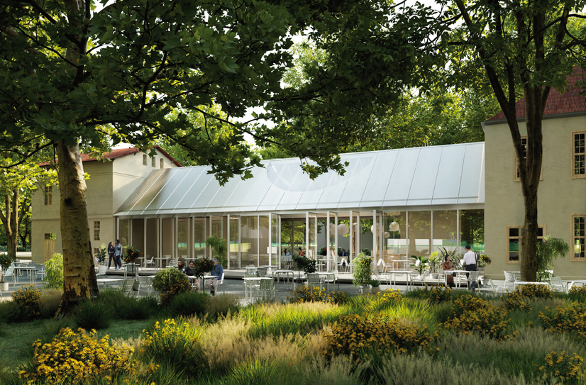 Der Siegerentwurf aus dem Architekturwettbewerb zur Gestaltung der Orangerie.