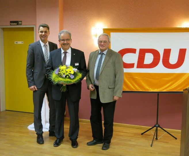 Kreisvorsitzender Raik Nowka Landrat Harald Altekrüger, Fraktionsvorsitzender Andreas Chrobot. Foto: CDU