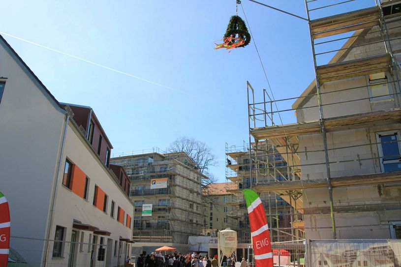 Blick ins neue Wohnquartier „Alte Ziegelei Briesnitz“. Fotos: Schramm